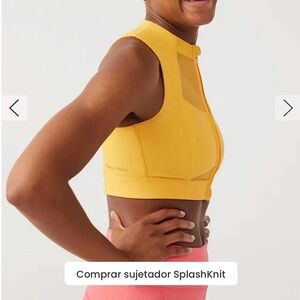 Outdoor Voices Yellow Fitted Crop Tank Top ZIZE S